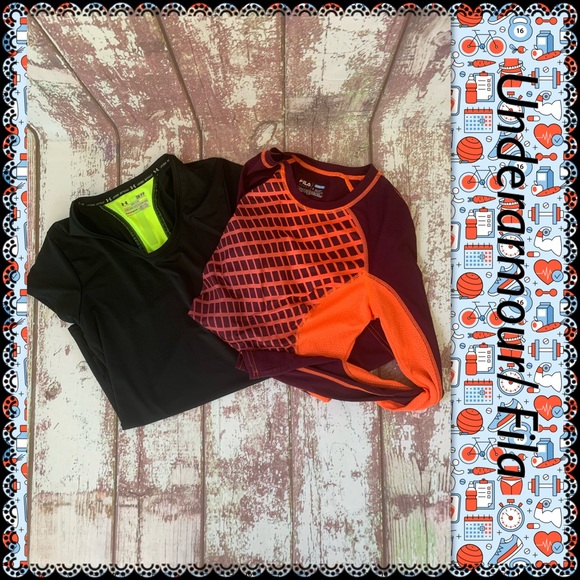 Under Armour Tops - Set of Under Armour/Fila athletic tops, size S